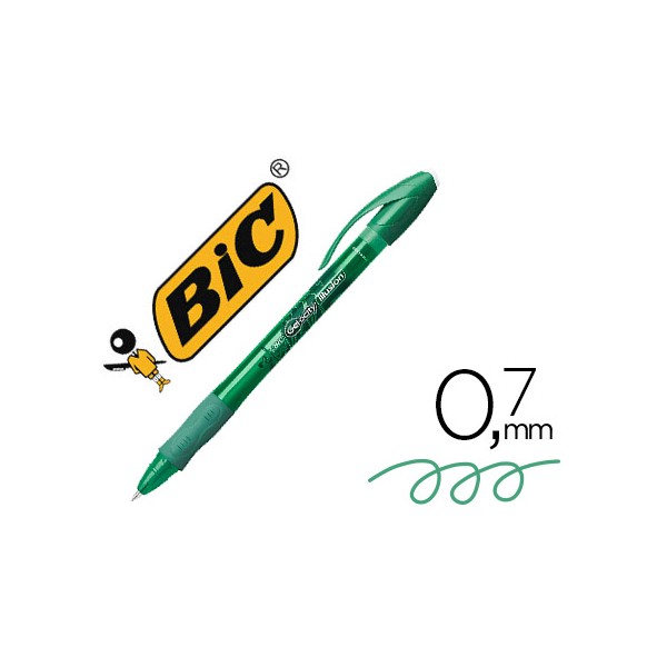 Boligrafo bic gelocity illusion borrable verde punta de 0,7 mm. Boligrafo bic gelocity illusion borrable verde punta de 0,7 mm.