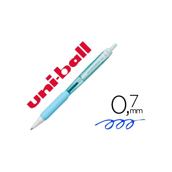 Boligrafo uni-ball jetstream retractil sxn-101 0,7 mm azul cielo tinta azul. Boligrafo uni-ball jetstream retractil sxn-101 0,7 mm azul cielo tinta azul.