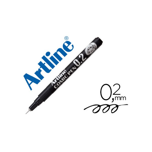 Rotulador artline calibrado micrometrico negro comic pen ek-282 punta poliacetal 0,2 mm resistente al agua. Rotulador artline calibrado micrometrico negro comic pen ek-282 punta poliacetal 0,2 mm resistente al agua.