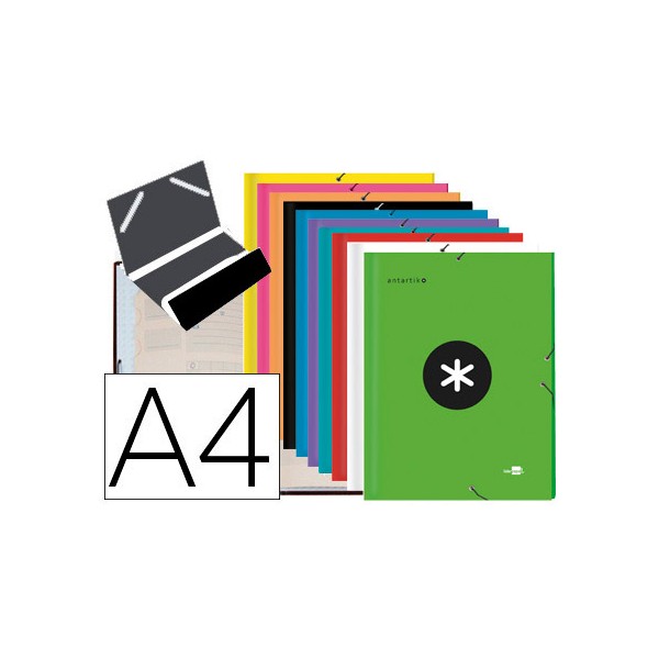 Carpeta liderpapel antartik clasificadora a4 12 departamentos gomas carton forrado colores surtidos. Carpeta liderpapel antartik clasificadora a4 12 departamentos gomas carton forrado colores surtidos.