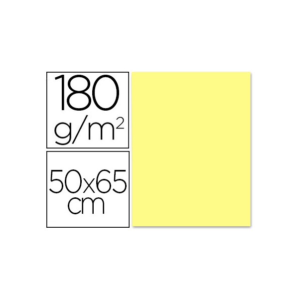 Cartulina liderpapel 50x65 cm 180 gr amarillo medio unidad. Cartulina liderpapel 50x65 cm 180 gr amarillo medio unidad.