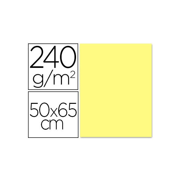 Cartulina liderpapel 50x65 cm 240 g/m2 amarillo medio. Cartulina liderpapel 50x65 cm 240 g/m2 amarillo medio.