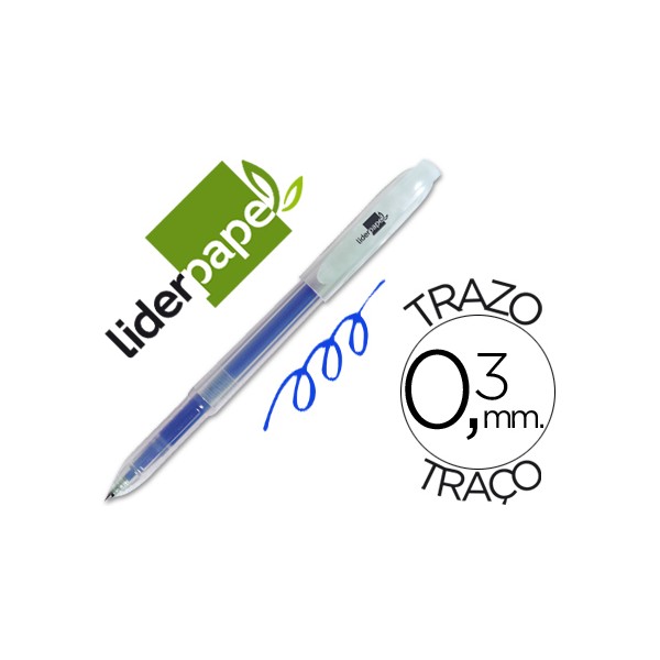 Boligrafo liderpapel super gel punta 0.5 mm azul. Boligrafo liderpapel super gel punta 0.5 mm azul.