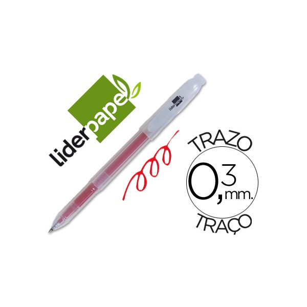 Boligrafo liderpapel super gel punta 0.5 mm rojo. Boligrafo liderpapel super gel punta 0.5 mm rojo.