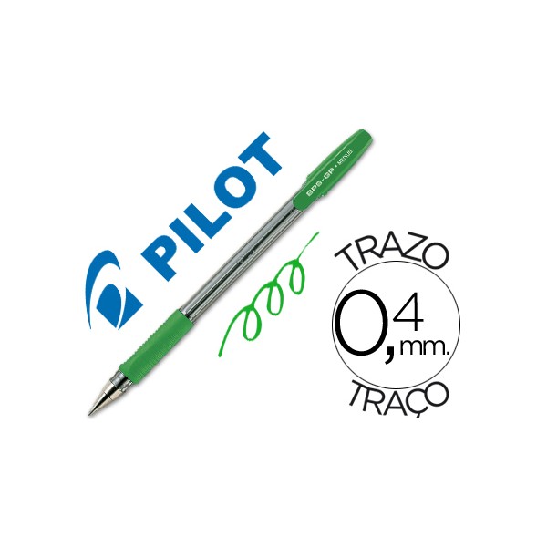 Boligrafo pilot bps-gp verde -sujecion de caucho -tinta base de aceite -con capuchon. Boligrafo pilot bps-gp verde -sujecion de caucho -tinta base de aceite -con capuchon.