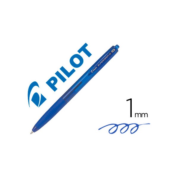 Boligrafo pilot supergrip g azul retractil sujecion de caucho tinta base de aceite. Boligrafo pilot supergrip g azul retractil sujecion de caucho tinta base de aceite.