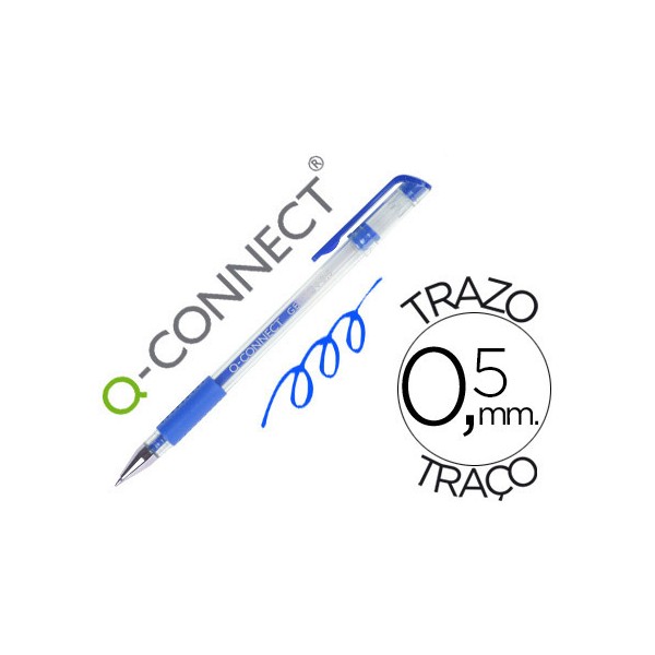 Boligrafo q-connect tinta gel azul 0.7 mm sujecion de caucho. Boligrafo q-connect tinta gel azul 0.7 mm sujecion de caucho.