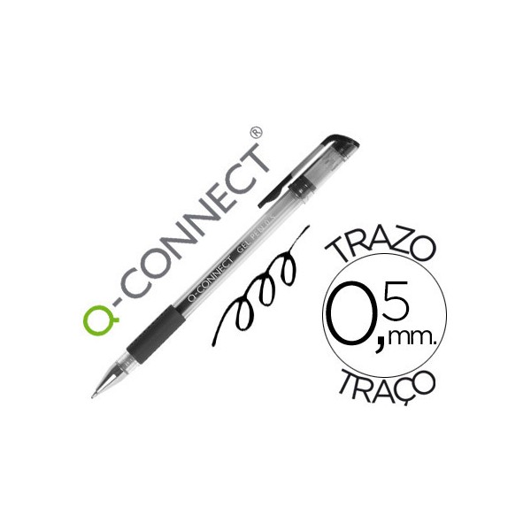 Boligrafo q-connect tinta gel negro 0.7 mm sujecion de caucho. Boligrafo q-connect tinta gel negro 0.7 mm sujecion de caucho.