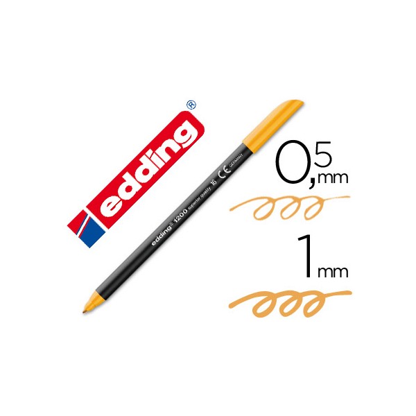Rotulador edding punta fibra 1200 naranja claro n.16 -punta redonda 0.5 mm. Rotulador edding punta fibra 1200 naranja claro n.16 -punta redonda 0.5 mm.
