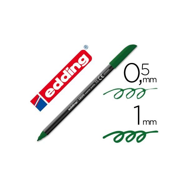 Rotulador edding punta fibra 1200 verde oliva n.15 -punta redonda 0.5 mm. Rotulador edding punta fibra 1200 verde oliva n.15 -punta redonda 0.5 mm.