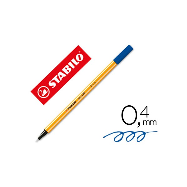 Rotulador stabilo punta de fibra point 88 azul noche 0,4 mm. Rotulador stabilo punta de fibra point 88 azul noche 0,4 mm.