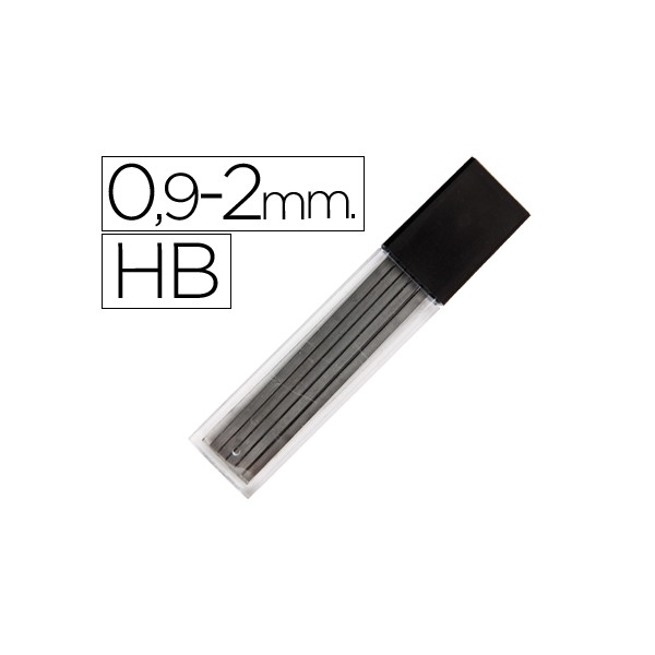 Minas liderpapel grafito rectangulares 2x0.9 mm hb tubo de 12 minas. Minas liderpapel grafito rectangulares 2x0.9 mm hb tubo de 12 minas.