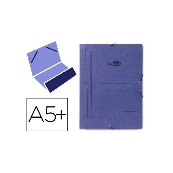 Carpeta liderpapel gomas cuarto bolsa carton pintado azul. Carpeta liderpapel gomas cuarto bolsa carton pintado azul.