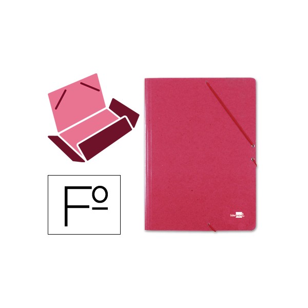 Carpeta liderpapel gomas folio 3 solapas carton prespan roja. Carpeta liderpapel gomas folio 3 solapas carton prespan roja.