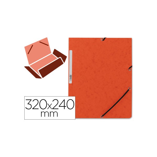 Carpeta q-connect gomas kf02170 carton simil-prespan solapas 320x243 mm naranja. Carpeta q-connect gomas kf02170 carton simil-prespan solapas 320x243 mm naranja.