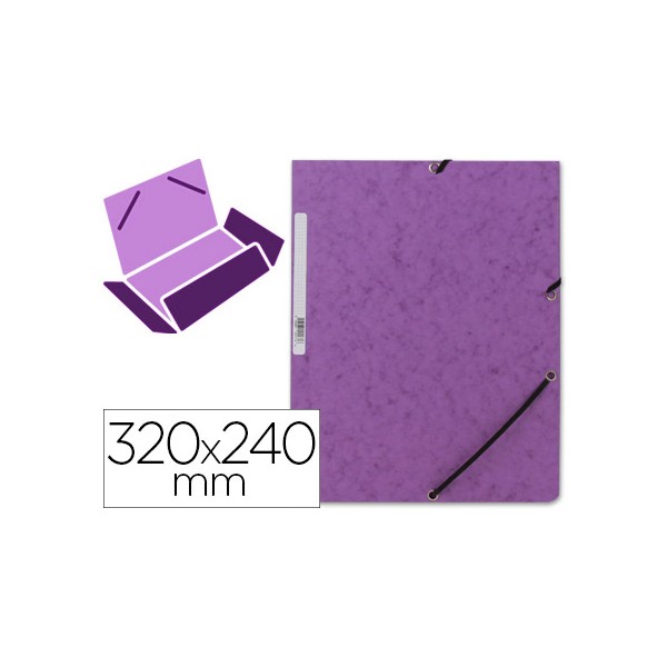 Carpeta q-connect gomas kf02171 carton simil-prespan solapas 320x243 mm violeta. Carpeta q-connect gomas kf02171 carton simil-prespan solapas 320x243 mm violeta.