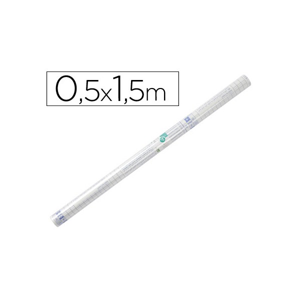 Rollo plastico adhesivo liderpapel 0.50x1.50 50 mc -forralibros removible. Rollo plastico adhesivo liderpapel 0.50x1.50 50 mc -forralibros removible.