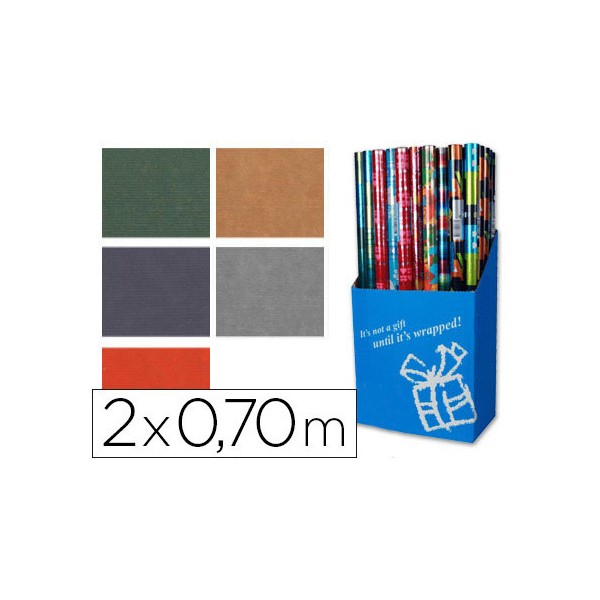 Papel fantasia colores lisos kraft rollo de 2x0,70 mt papel de 60 grs. Papel fantasia colores lisos kraft rollo de 2x0,70 mt papel de 60 grs.