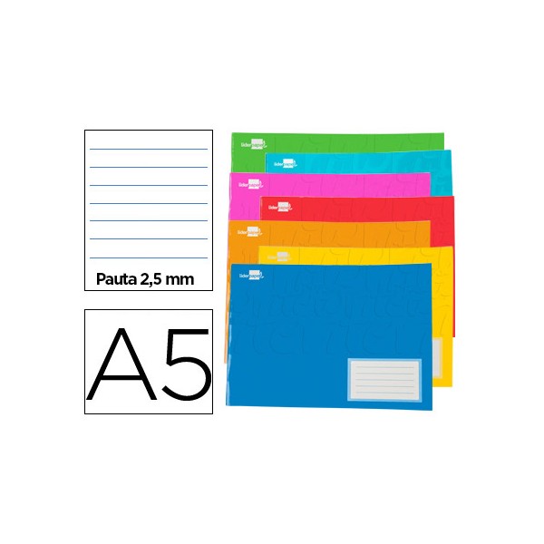 Libreta liderpapel write a5 apaisada 32h 60g/m2 pauta 2,5 mm con margen. Libreta liderpapel write a5 apaisada 32h 60g/m2 pauta 2,5 mm con margen.