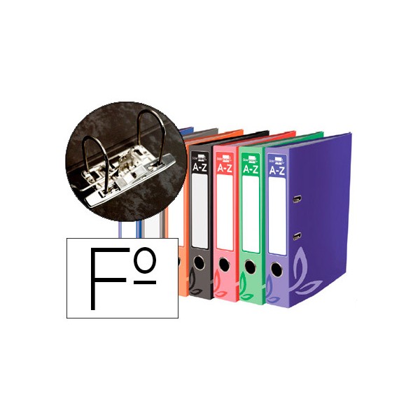 Archivador de palanca liderpapel folio forrado con rado lomo 52 mm compresor metalico colores surtidos. Archivador de palanca liderpapel folio forrado con rado lomo 52 mm compresor metalico colores surtidos.