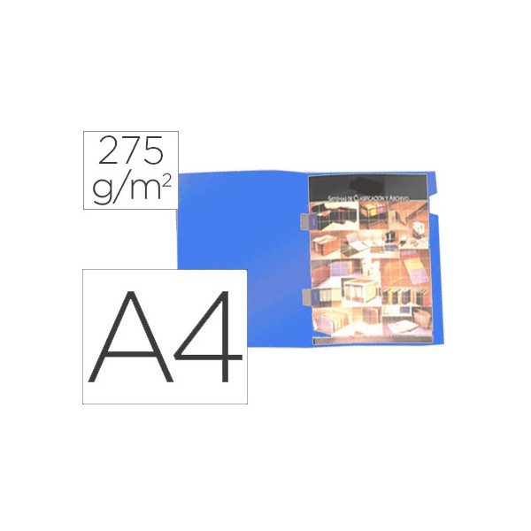 Subcarpeta plastificada gio din a4 azul con cubre grapas 275 g/m. Subcarpeta plastificada gio din a4 azul con cubre grapas 275 g/m.