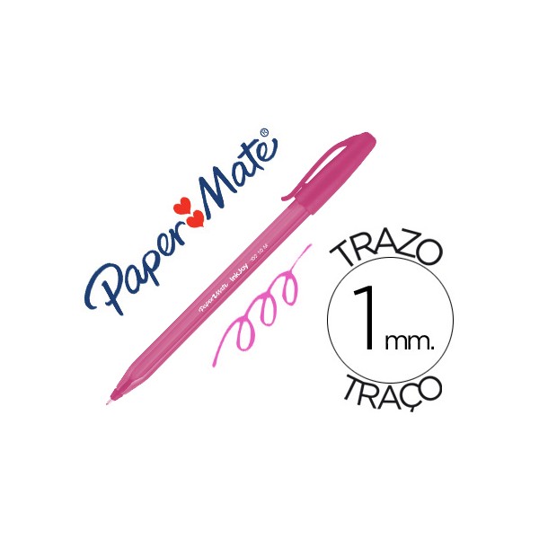 Boligrafo paper mate inkjoy 100 punta media trazo 1 mm rosa. Boligrafo paper mate inkjoy 100 punta media trazo 1 mm rosa.