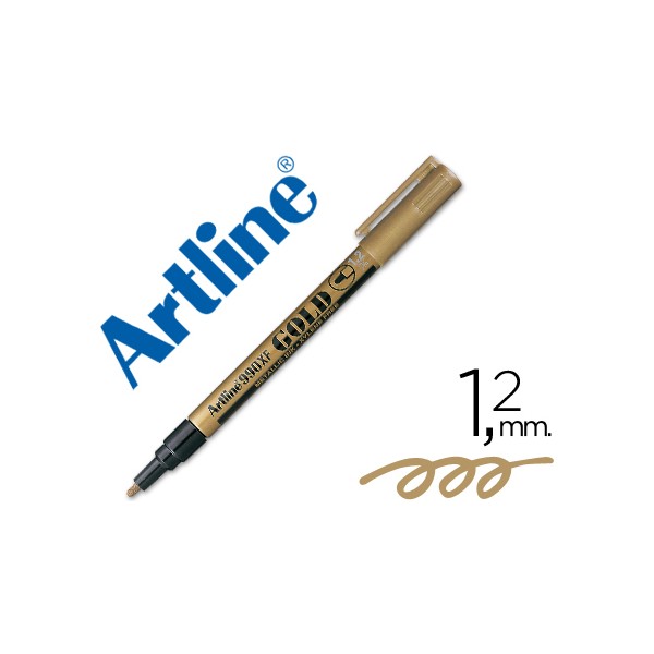 Rotulador artline marcador permanente punta metalica ek-990 oro -punta redonda 1.2 mm. Rotulador artline marcador permanente punta metalica ek-990 oro -punta redonda 1.2 mm.