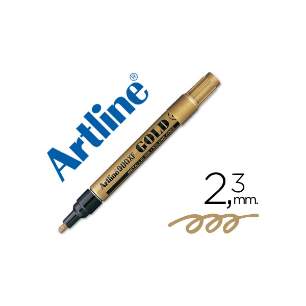 Rotulador artline marcador permanente tinta metalica ek-900 oro -punta redonda 2.3 mm. Rotulador artline marcador permanente tinta metalica ek-900 oro -punta redonda 2.3 mm.