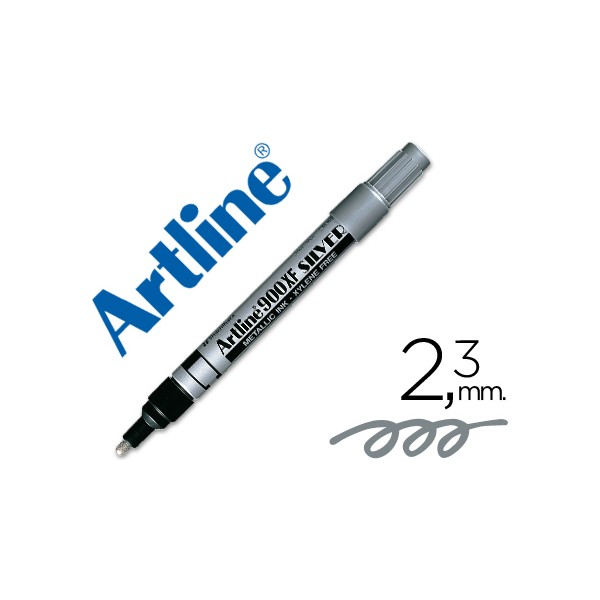 Rotulador artline marcador permanente tinta metalica ek-900 plata -punta redonda 2.3 mm. Rotulador artline marcador permanente tinta metalica ek-900 plata -punta redonda 2.3 mm.