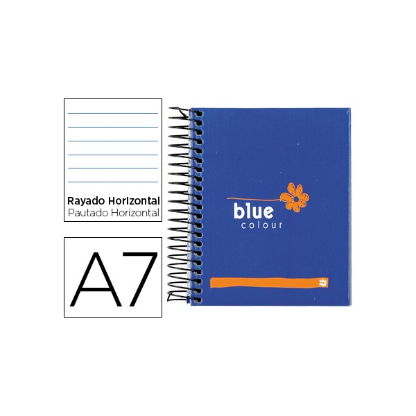 Cuaderno espiral liderpapel microperforado a7 100h horizontal 4 colores tforrada mediterranea blue. Cuaderno espiral liderpapel microperforado a7 100h horizontal 4 colores tforrada mediterranea blue.