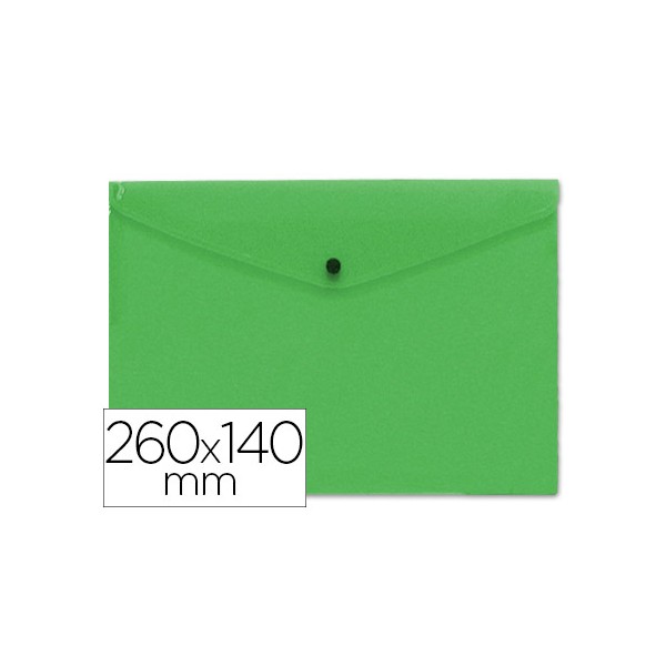 Carpeta liderpapel dossier broche polipropileno tamaño sobre americano 260x140mm verde. Carpeta liderpapel dossier broche polipropileno tamaño sobre americano 260x140mm verde.