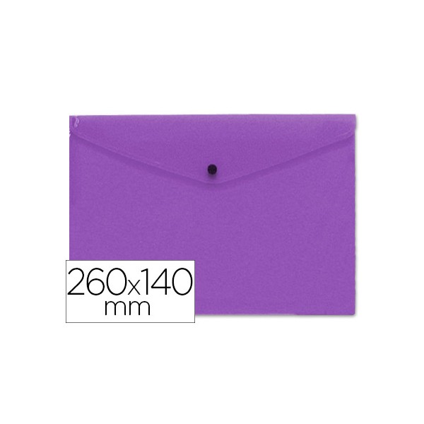 Carpeta liderpapel dossier broche polipropileno tamaño sobre americano 260x140mm violeta. Carpeta liderpapel dossier broche polipropileno tamaño sobre americano 260x140mm violeta.