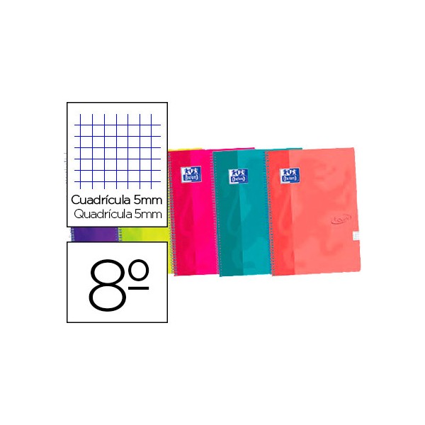 Cuaderno espiral oxford ebook 4 tapa extradura 8 120 hojas cuadricula 5 mm colores surtidos touch. Cuaderno espiral oxford ebook 4 tapa extradura 8 120 hojas cuadricula 5 mm colores surtidos touch.