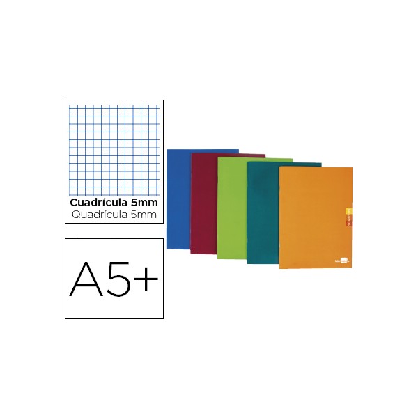 Libreta liderpapel scriptus a5 plus 48 hojas 90g/m2 cuadro 5mm con margen colores surtidos. Libreta liderpapel scriptus a5 plus 48 hojas 90g/m2 cuadro 5mm con margen colores surtidos.