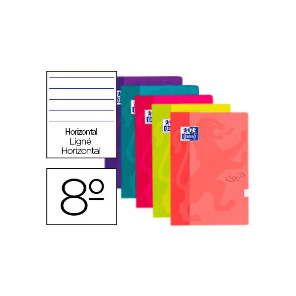 Libreta oxford tapa extradura 8 80 hojas horizontal colores surtidos touch. Libreta oxford tapa extradura 8 80 hojas horizontal colores surtidos touch.