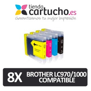 Pack 4 cartuchos comapatibles brother lc970 lc1000 + Elija colores que prefiera + PARA LA IMPRESORA Brother Fax-1355