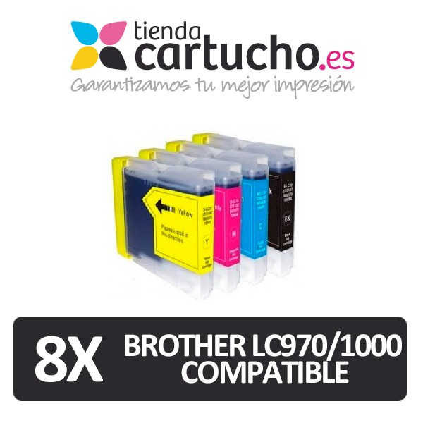 PACK 8 (CHOISIR LES COULEURS) CARTOUCHES COMPATIBLES BROTHER LC-970 LC-1000 PACK 8 (CHOISIR LES COULEURS) CARTOUCHES COMPATIBLES BROTHER LC-970 LC-1000
