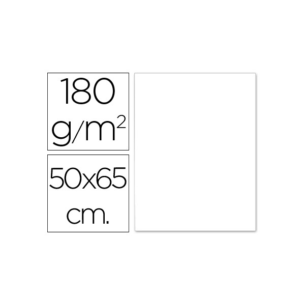 Cartulina liderpapel 50x65 cm 180g/m2 blanco. Cartulina liderpapel 50x65 cm 180g/m2 blanco.