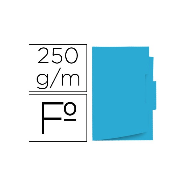 Subcarpeta cartulina gio folio pestaña central 250 g/m2 azul. Subcarpeta cartulina gio folio pestaña central 250 g/m2 azul.