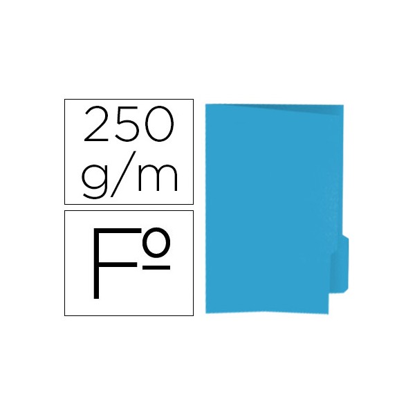 Subcarpeta cartulina gio folio pestaña derecha 250 g/m2 azul. Subcarpeta cartulina gio folio pestaña derecha 250 g/m2 azul.