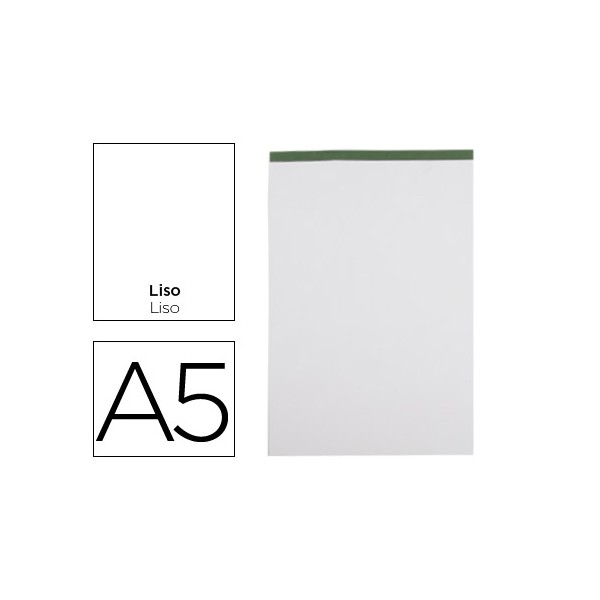 Bloc notas liderpapel liso a5 80 hojas 60 g/m2 perforado sin tapa. Bloc notas liderpapel liso a5 80 hojas 60 g/m2 perforado sin tapa.