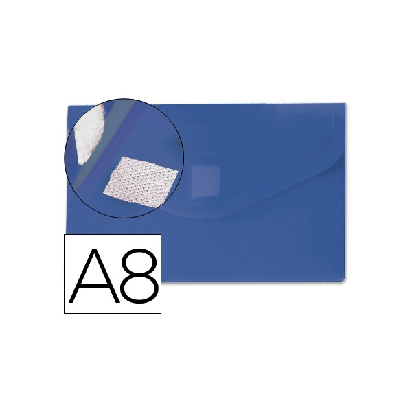 Carpeta liderpapel dossier broche polipropileno din a8 azul con cierre de velcro. Carpeta liderpapel dossier broche polipropileno din a8 azul con cierre de velcro.