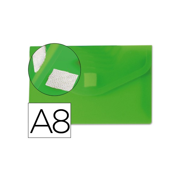 Carpeta liderpapel dossier broche polipropileno din a8 verde con cierre de velcro. Carpeta liderpapel dossier broche polipropileno din a8 verde con cierre de velcro.