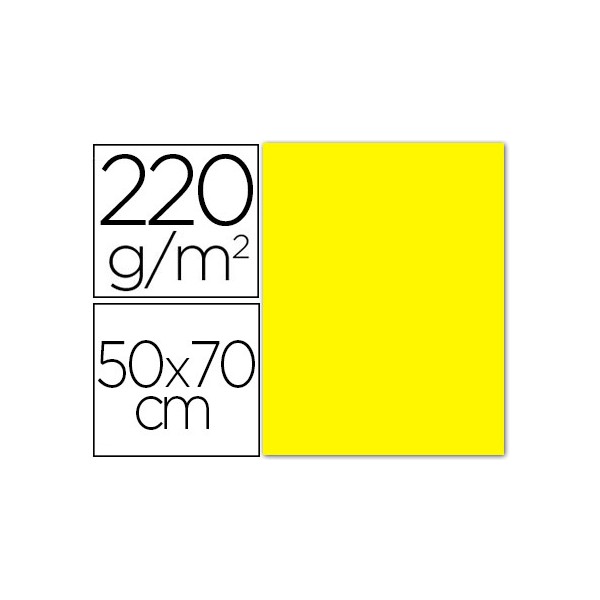 Cartulina lisa/rugosa 2 texturas 50x70 cm 220g/m2 amarillo canario. Cartulina lisa/rugosa 2 texturas 50x70 cm 220g/m2 amarillo canario.