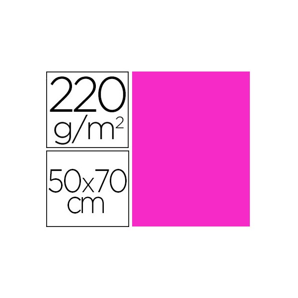 Cartulina lisa/rugosa 2 texturas 50x70 cm 220g/m2 fucsia. Cartulina lisa/rugosa 2 texturas 50x70 cm 220g/m2 fucsia.