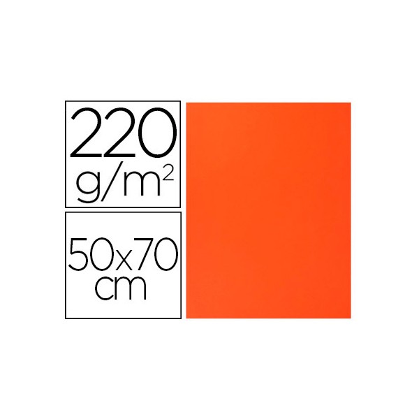 Cartulina lisa/rugosa 2 texturas 50x70 cm 220g/m2 naranja intenso. Cartulina lisa/rugosa 2 texturas 50x70 cm 220g/m2 naranja intenso.