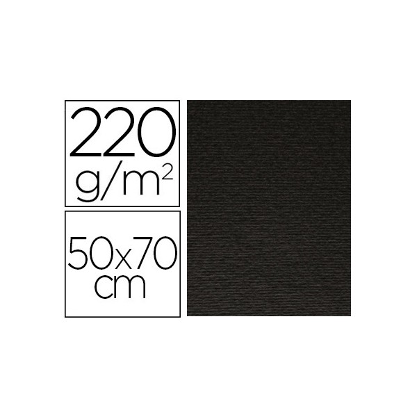 Cartulina lisa/rugosa 2 texturas 50x70 cm 220g/m2 negro. Cartulina lisa/rugosa 2 texturas 50x70 cm 220g/m2 negro.