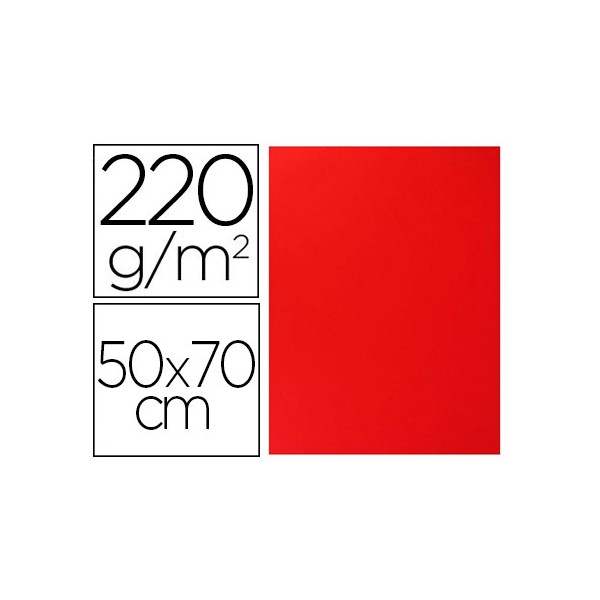 Cartulina lisa/rugosa 2 texturas 50x70 cm 220g/m2 rojo. Cartulina lisa/rugosa 2 texturas 50x70 cm 220g/m2 rojo.