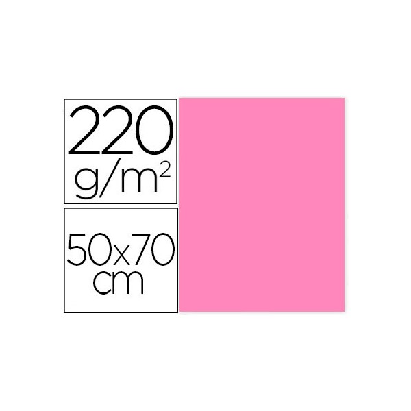 Cartulina lisa/rugosa 2 texturas 50x70 cm 220g/m2 rosa. Cartulina lisa/rugosa 2 texturas 50x70 cm 220g/m2 rosa.