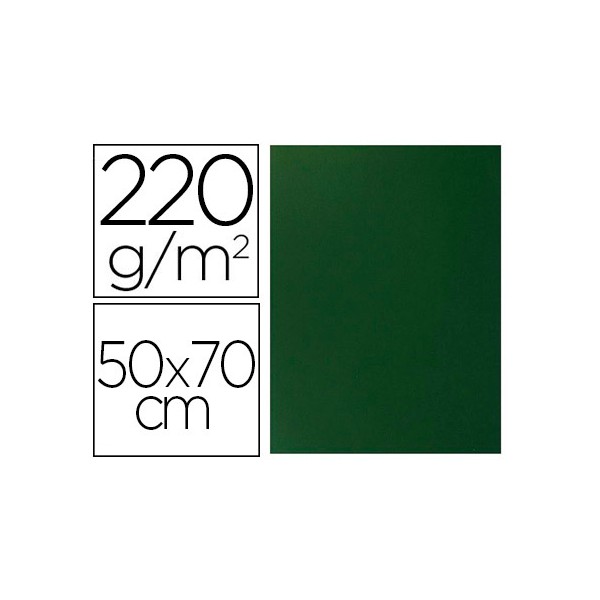 Cartulina lisa/rugosa 2 texturas 50x70 cm 220g/m2 verde pino. Cartulina lisa/rugosa 2 texturas 50x70 cm 220g/m2 verde pino.